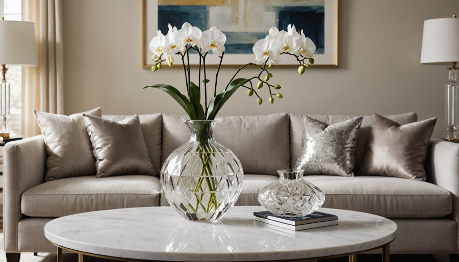 Exklusive wohnideen mit einer kristallvase von saint louis